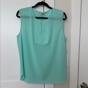 J. Crew Aqua Sleeveless Blouse